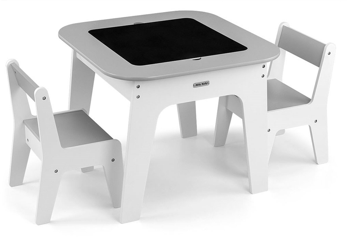 MILLY MALLY - Kindertafel en stoel Olaf Grey