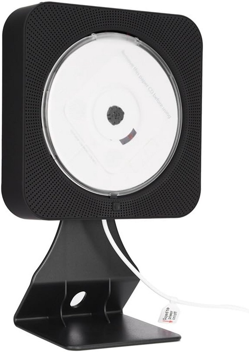 Draagbare Bluetooth CD/DVD Speler met Ingebouwde Hi-Fi Speaker en Afstandsbediening - Ophangbaar