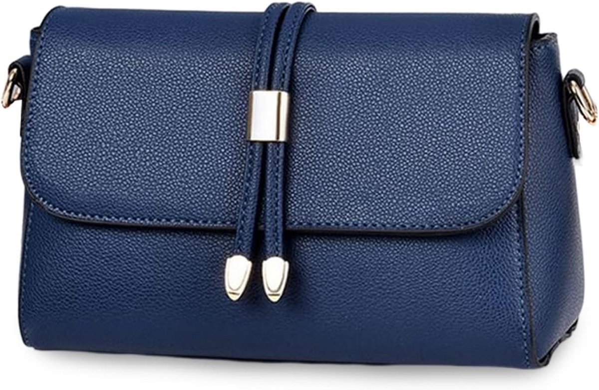 Elegante Dames Schoudertas Crossbody Tas Handtas Waterdicht PU Leer Blauw Geel