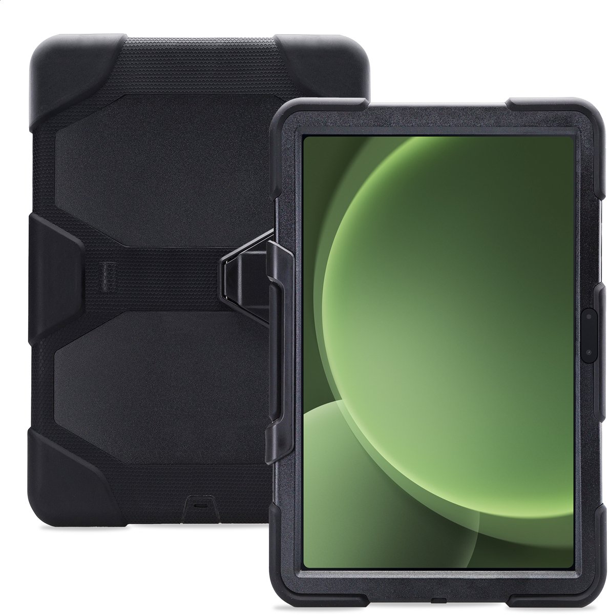 Xccess Tablethoes geschikt voor Samsung Galaxy Tab Active5 Pro Hoes Hard Kunststof,Siliconen | Xccess Survivor All-round + Schouderband - Zwart