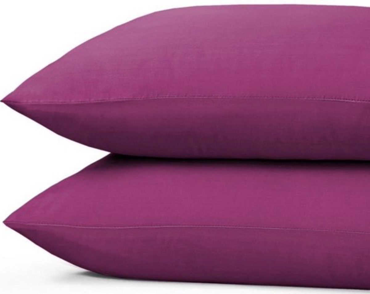 Cozy Covers 100% Katoen- Kussenslopen - Set van 2 - 60x60 cm- Fuchsia