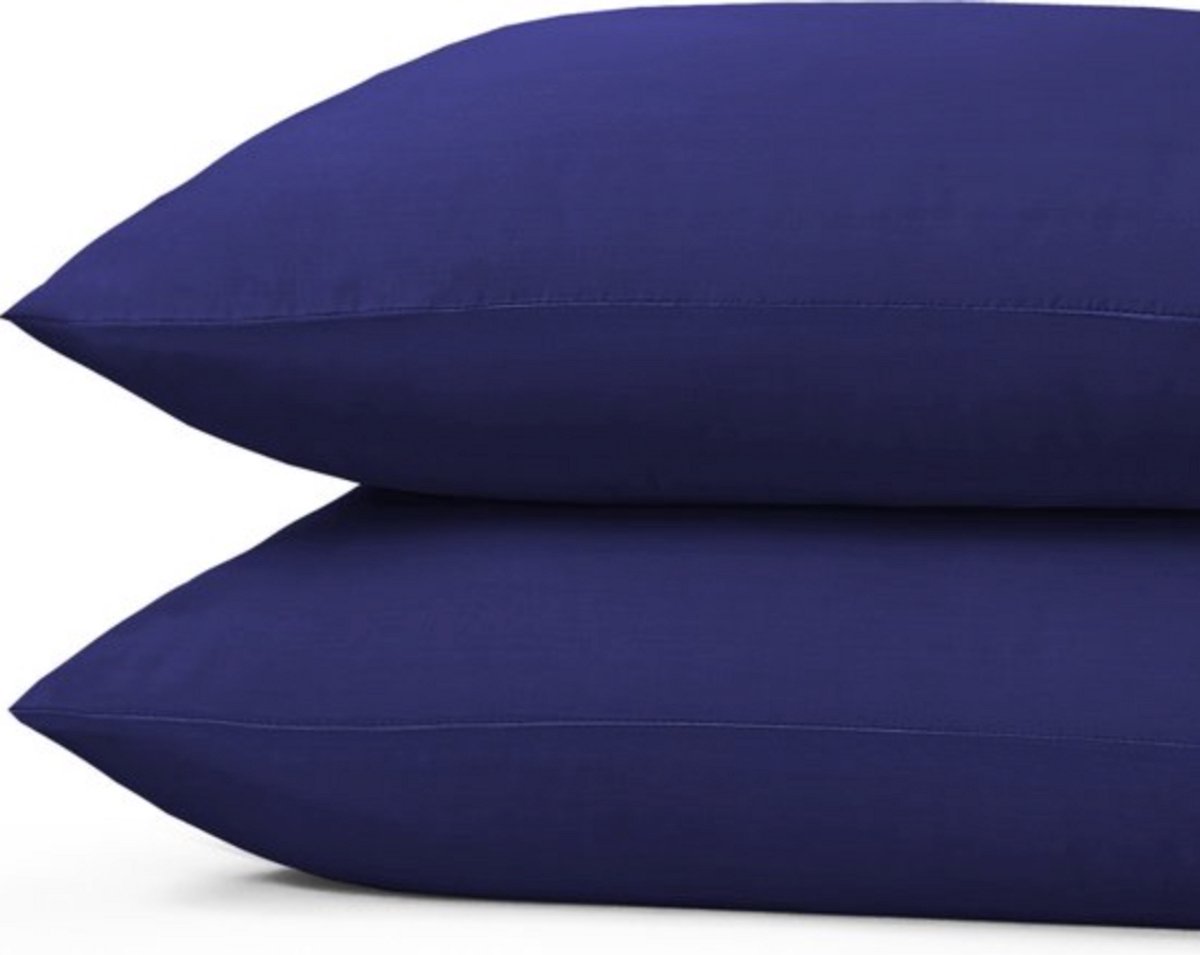 Cozy Covers 100% Katoen - Kussenslopen - Set van 2 - 60x70 cm - Donkerblauw