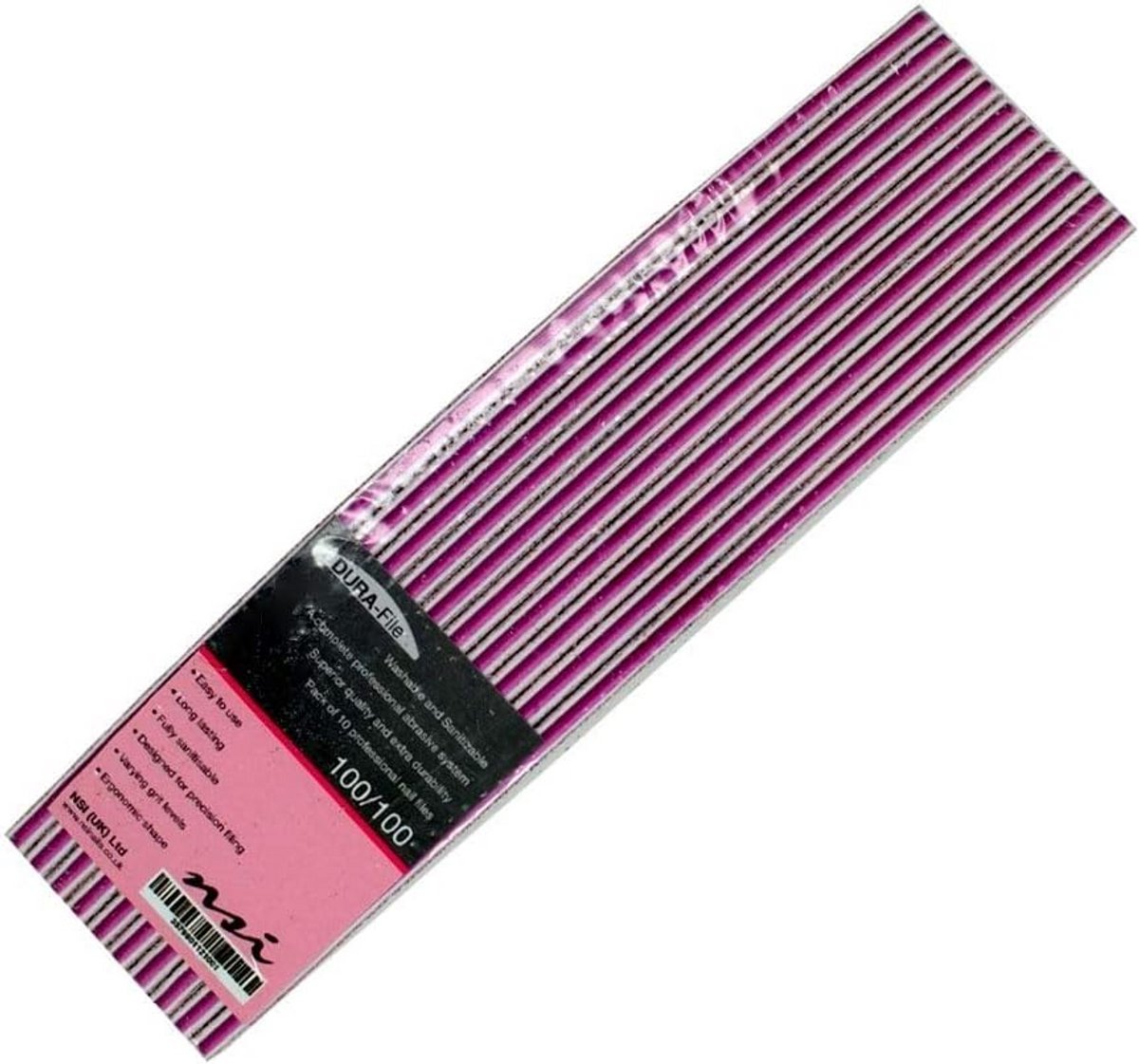 Nagelvijl Set 10 Stuks - Professionele 100 Grit Vijlen voor Acryl en Gel