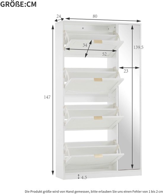schoenenkast met spiegel (2026) Bestsellers