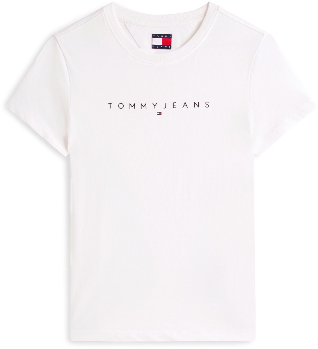 Tommy Jeans T-shirt Slim Fit T Shirt Dw0dw18398 Ybl Ecru Dames Creme