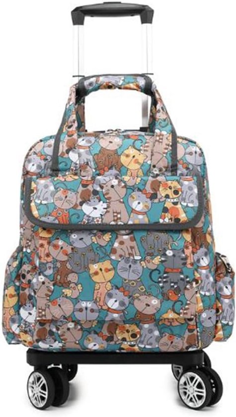 Boodschappentrolley,Opvouwbare boodschappenwagen, opvouwbaar met wielen voor boodschappen wasboek, bagage, reiswagen
