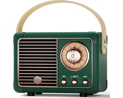 GELLDG Bluetooth-luidspreker - Mini - Draagbaar - Coole retro Bluetooth-luidspreker - Moderne muziekdoos - Geschikt voor kamerdecoratie, kantoordecoratie, woonkamerdecoratie, kinderfeestcadeau - Groen