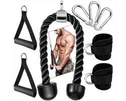 Triceps High Pulldown Rope - Spiertrainingsapparatuur - Fitness Machine Pull-up Frame Accessoires - Enkelband Gezichtstrekker Biceps