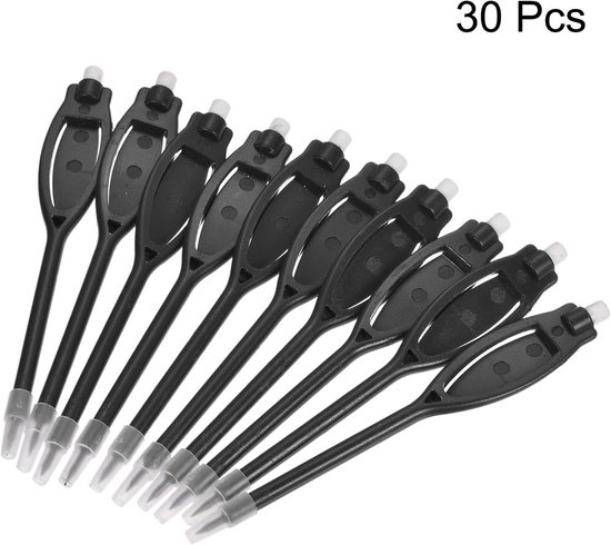 OIMG 30 stuks Golf scoren potloden - met gum - ovale clip plastic - 2H markeerstiften voor sportgames vergadering - Golf accessoires - zwart van oimg — afbeelding 3