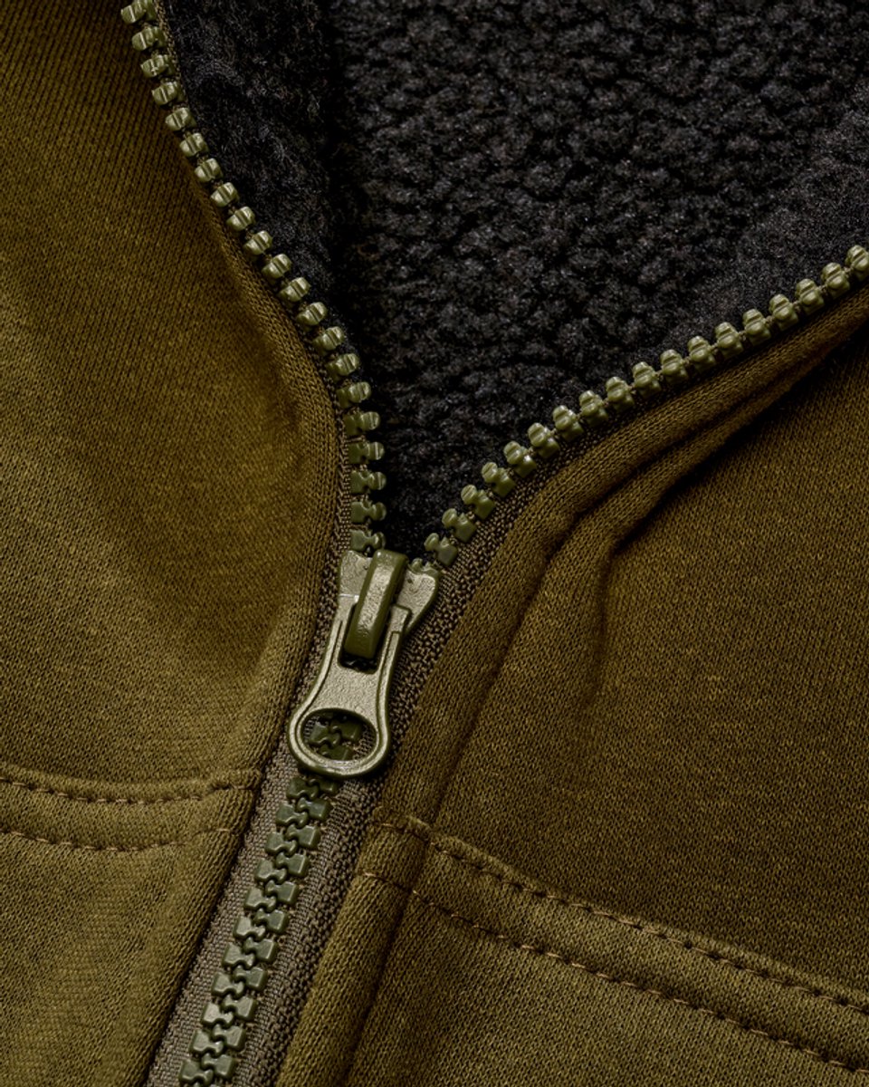 Brandit Sweatjacket Teddylining Heren Trui met capuchon - olijf - M — cadeau in Mode & Accessoires - foto 8