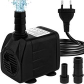 Mini pompe à eau (600 l/h, 10 W), pompe d'aquarium ultra silencieuse à course élevée, pompe de fontaine avec cordon d'alimentation de 1,5 m, 2 buses pour aquariums, bassin, fontaines, statues, culture hydroponique