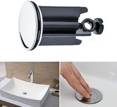 Bouchon de Lavabo de Salle de Bain Universel - Ø 40 mm, Bouchon d'Évacuation Chromé - Fabriqué en Laiton - avec joint en caoutchouc - pour Lavabos et Bidets - Bouchon à Hauteur Réglable - Bouchon de Baignoire Inoxydable et Étanche