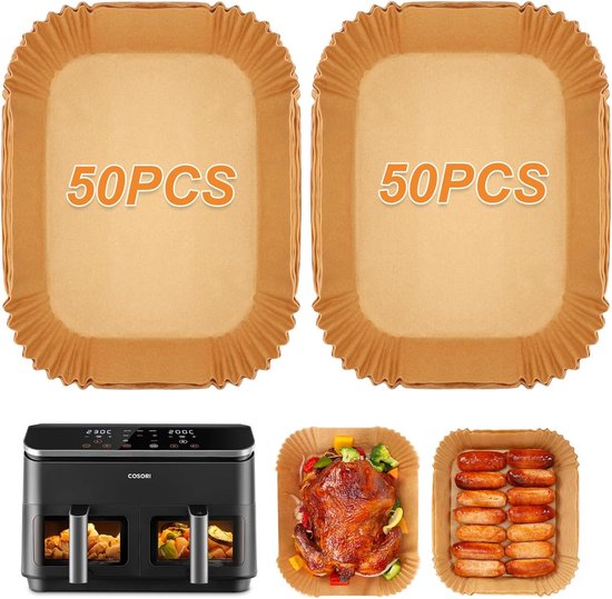 160 Pezzi Di Carta Da Forno Per Airfryer COSORI CAF-R901-AEU - Rotondi, Antiaderenti, Senza BPA, Certificati FDA, Per Friggitrice Ad Aria Calda - 2