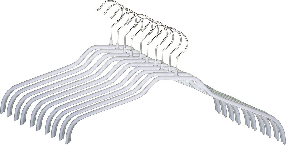 Set van 10 Ruimtebesparende Antislip Kleerhangers met Draaibare Haak - Duurzaam Metaal