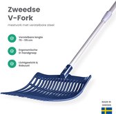 Fourche à fumier Horizon – Réglable – Bleu – 75-115 cm – Légère – Pour écurie, jardin & cour - Fourche à fumier chevaux