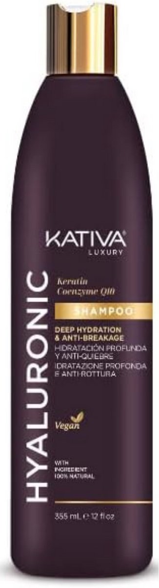 KATIVA Hyaluronzuur Keratine Q10 Shampoo, 355 ml