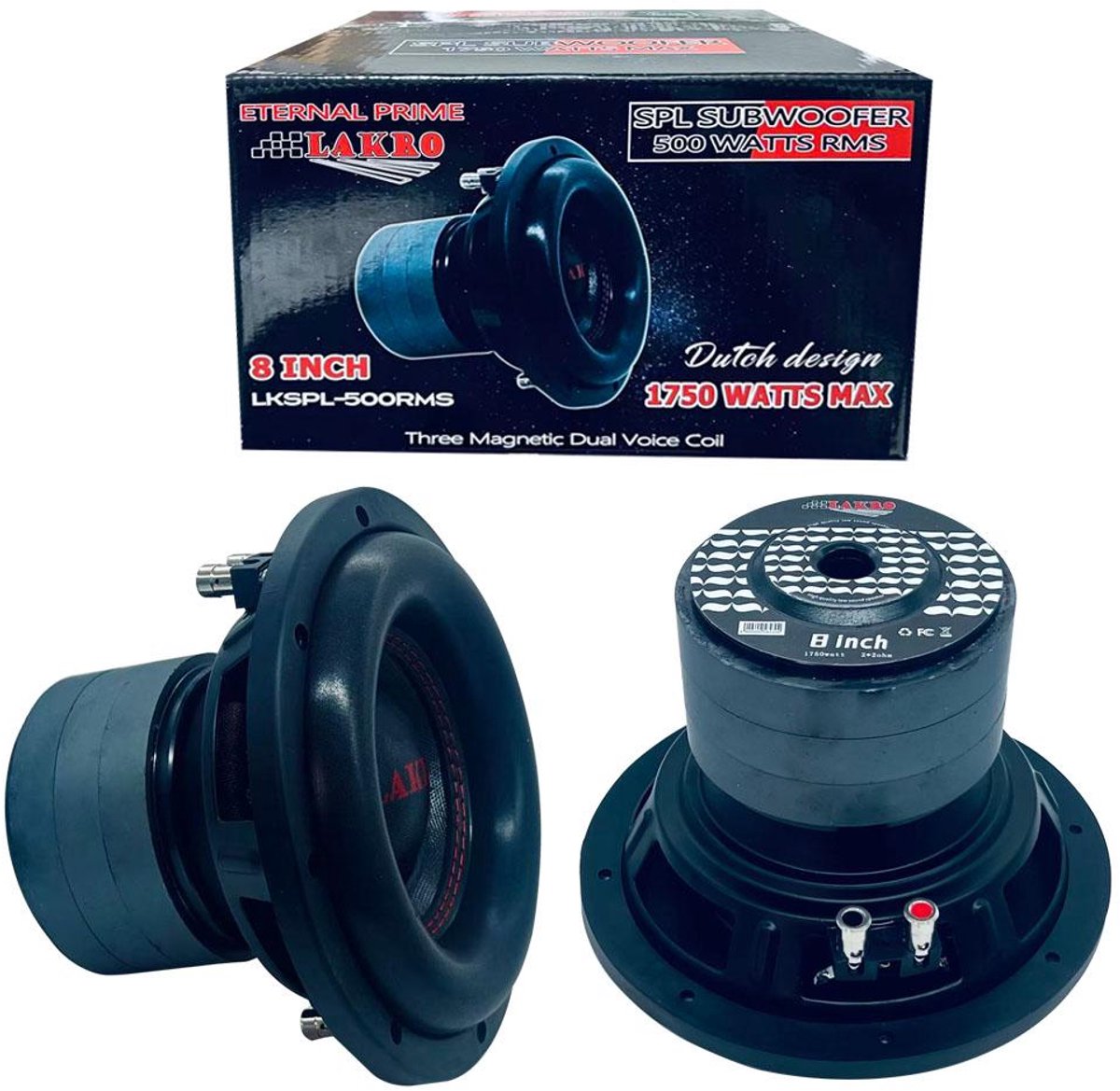lakro LKSPL-500RMS 1750watt spl 8inch woofer