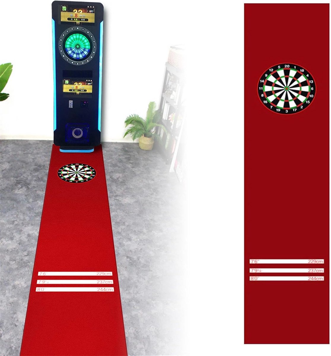 Professionele Rubberen Dartmat met Werplijnen - Antislip Vloerbeschermer voor Darts