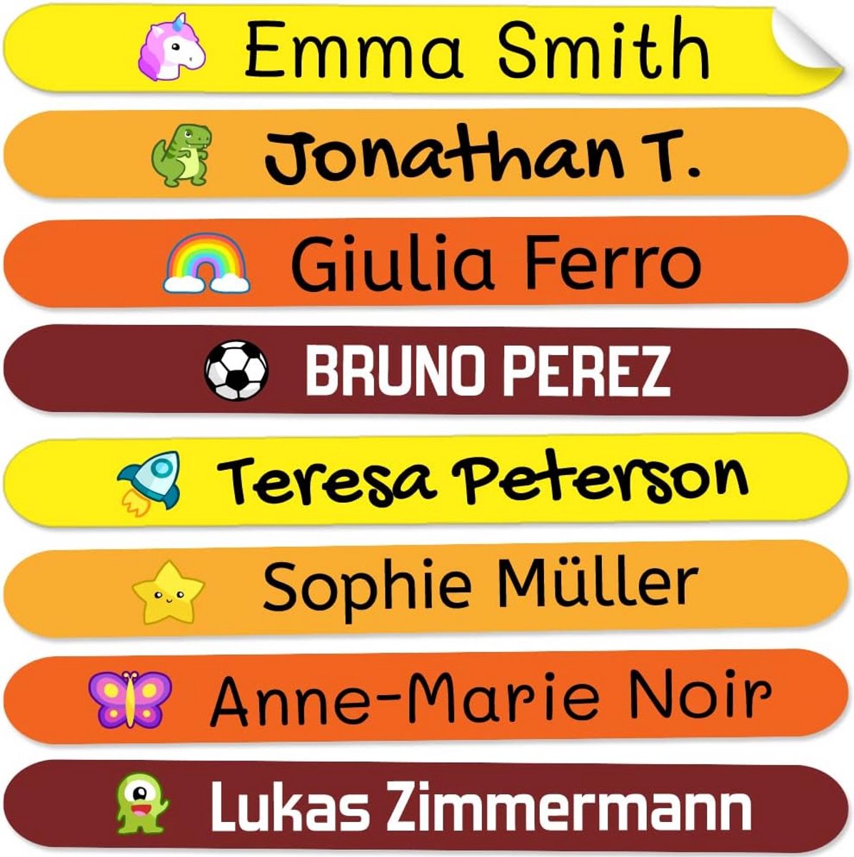 50 Gepersonaliseerde Waterdichte Naamstickers voor Schoolspullen en Meer