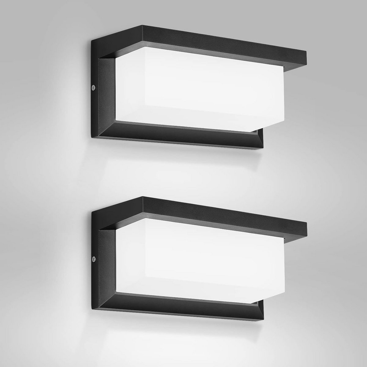 Set van 2 Buiten Wandlampen LED 18W – IP65 Waterdicht – Modern voor Tuin, Terras en Pad