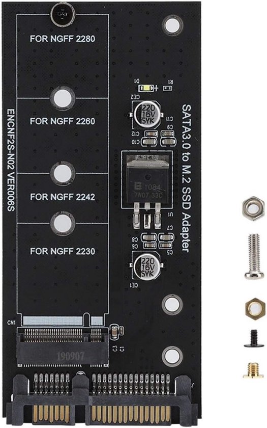GLOTRENDS M.2 SATA Adapter für M.2 NGFF SATA SSD auf SATA I/II/III