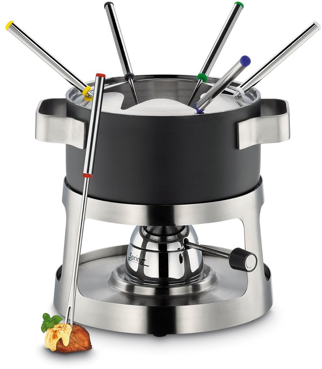 Fondue Set Inclusief 6 Vorken - Roestvrij Staal - Geschikt voor Inductie