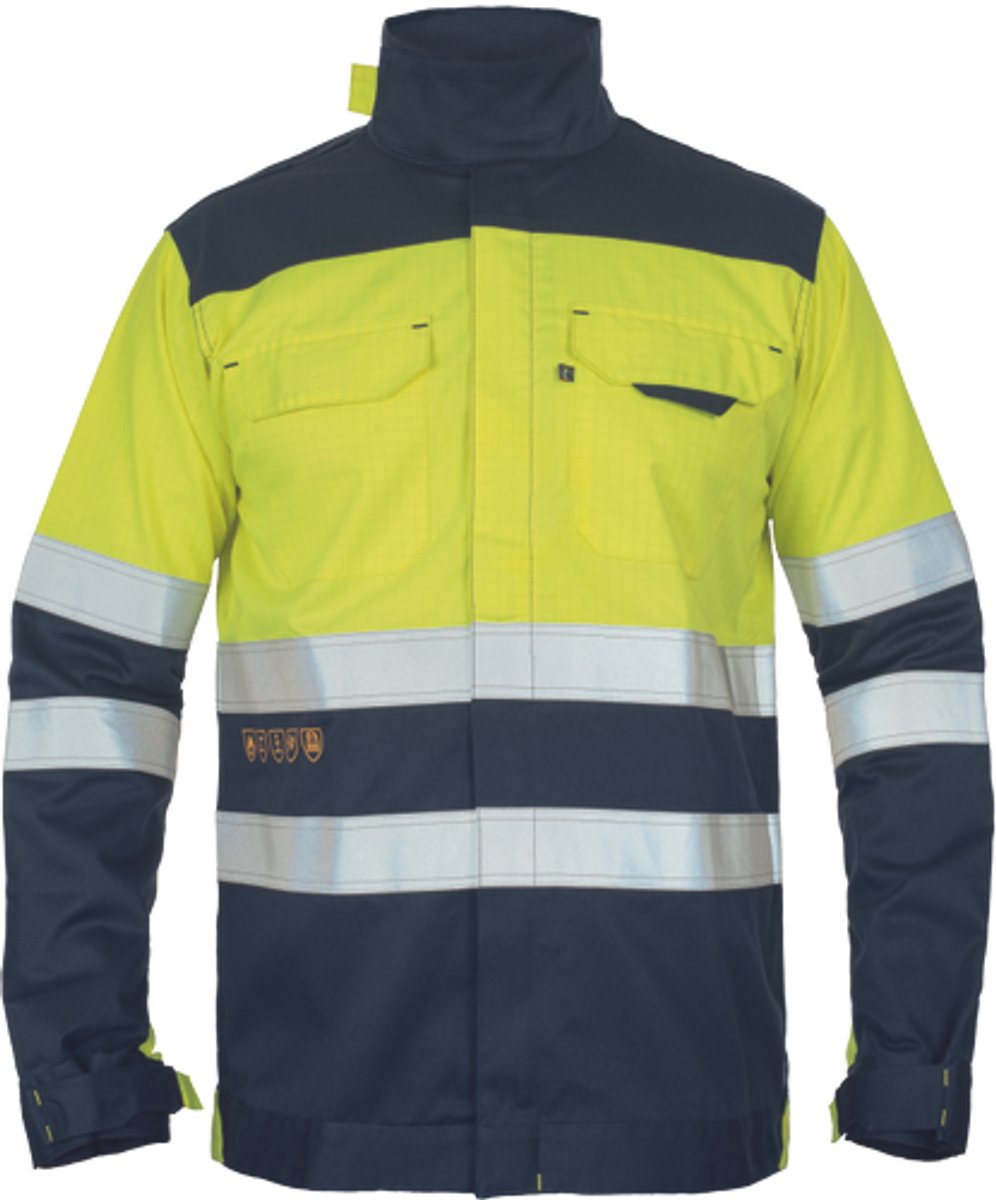 Cerva MULTINORM RIDE vlamvertragend high-vis werkjas 03510050 Marineblauw