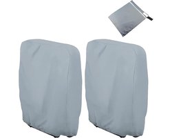 Hoes voor tuinmeubilair, waterdichte 2-delige set, zero gravity stoel cover, opvouwbare terrasstoel cover, geschikt voor alle weersomstandigheden, stof - en anti-gravity stoel cover, met opbergtas, afmetingen: 34xW71xH110cm, zwart