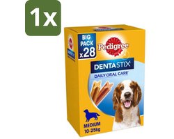 1 x Pedigree - Dentastix - Medium - Multipack - 28 Stix - 720 Gram - Hondensnacks - Tanden Reinigen - Tandplak Verminderen - Gezonde Mondhygiëne - Hondentandplak