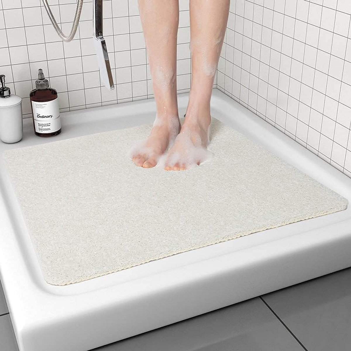 Antislip Badmat Rubber 60x60cm machinewasbaar voor Badkamer en Badkuip