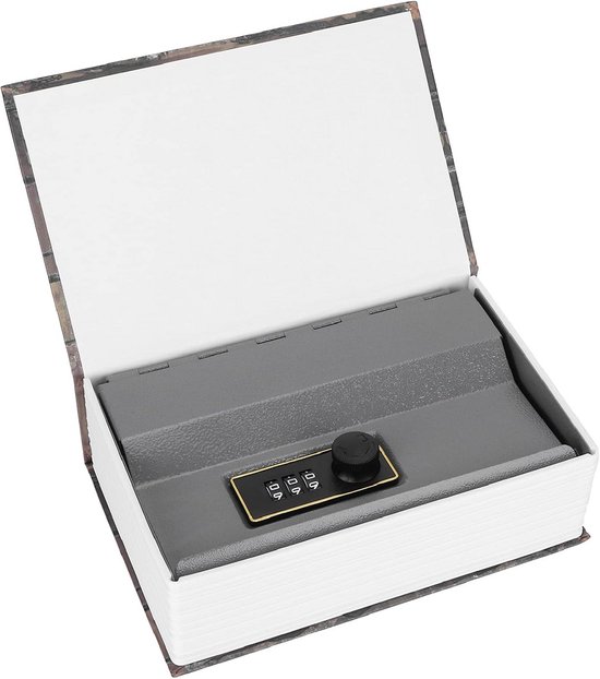 Mini Coffre-fort Livre avec Serrure à Combinaison - Rangement Secret pour Objets de Valeur et Tirelire
