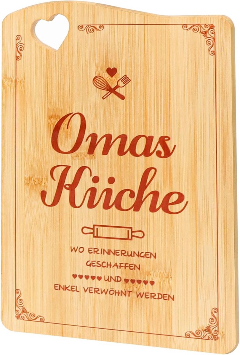 Bamboe Snijplank Cadeau voor Oma - Keukenplank 31 x 22 cm