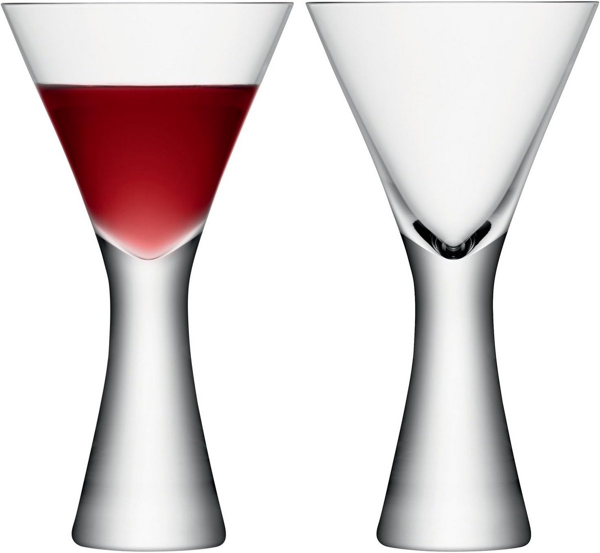 Set van 2 Moderne Wijnglazen 395 ml - Mondgeblazen en Handgemaakt Kristalglas