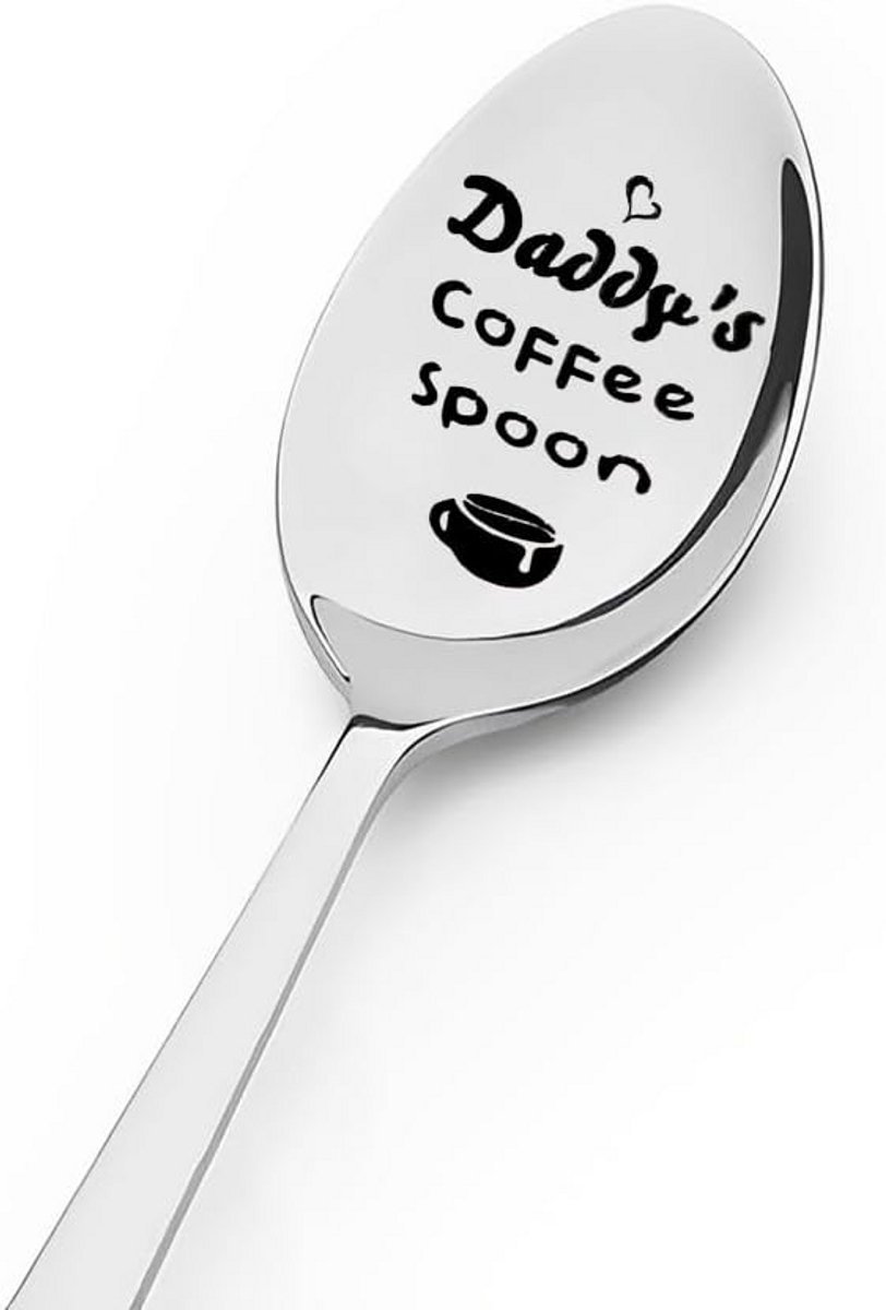 Grappige Gepersonaliseerde Koffielepel Cadeau voor Vaderdag, Verjaardag of Kerst