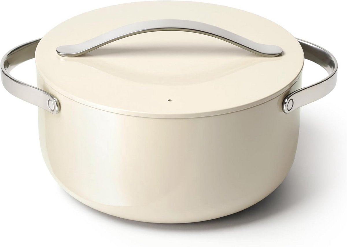 Keramische Braadpan met Deksel 6.5L, Anti-Aanbak en Ovenbestendig