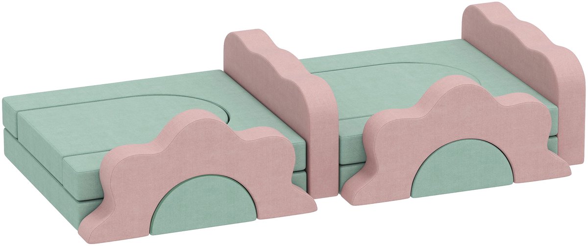 AIYAPLAY Speelset voor Kinderen, Zacht Koord, Schuim 75L x 75B x 10H cm Groen
