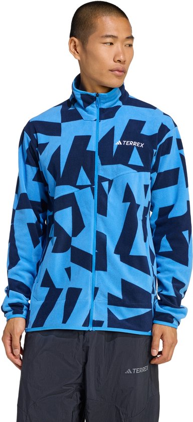 adidas TERREX Veste molleton entièrement zippée imprimée Terrex Multi - Hommes - Bleu - XL