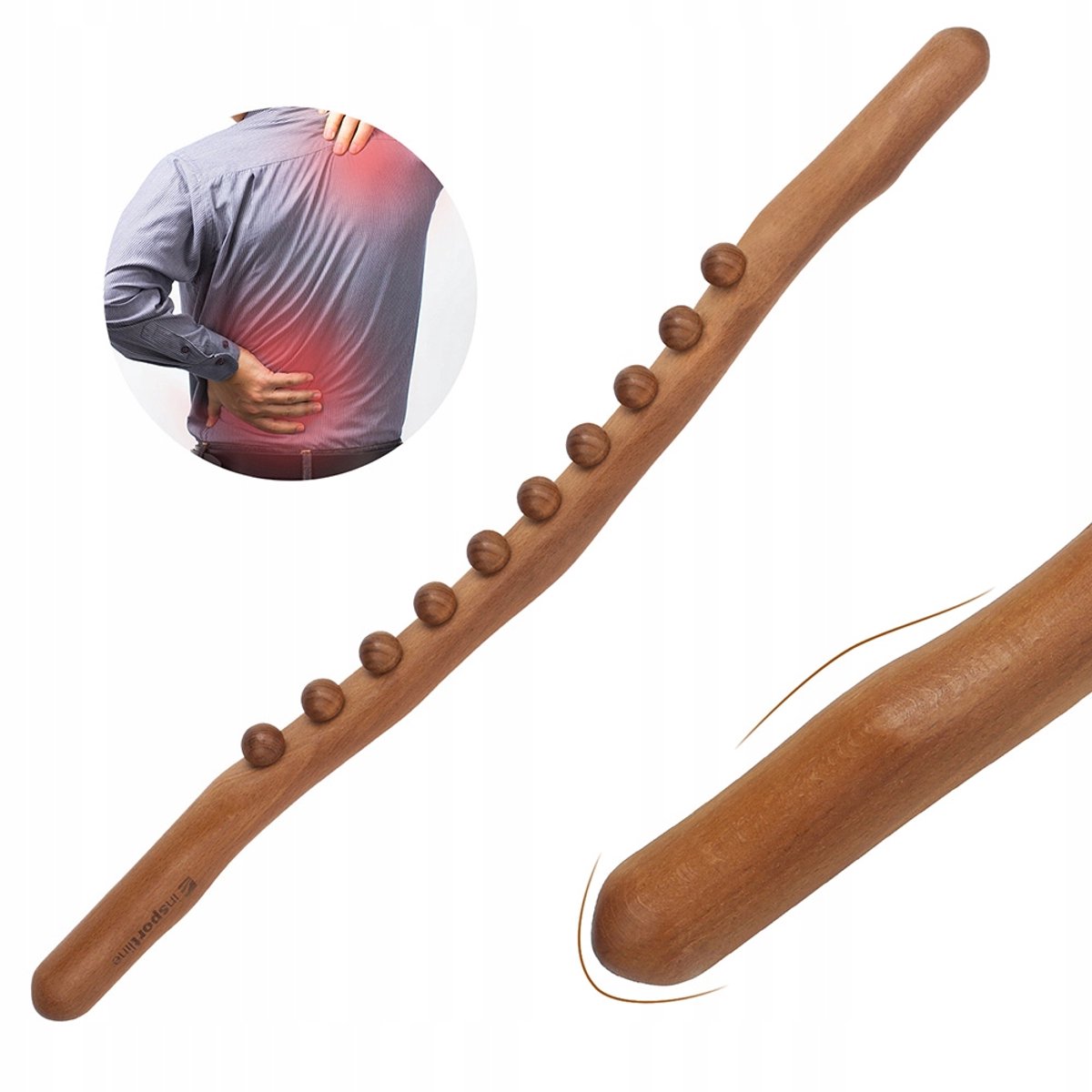 inSPORTline Jarosa 250 Massage Roller - Hout Therapie & Lymfedrainage