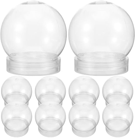 20 Boules de neige transparentes en plastique pour créer vos propres objets décoratifs en Glas pour la maison — pour un usage quotidien