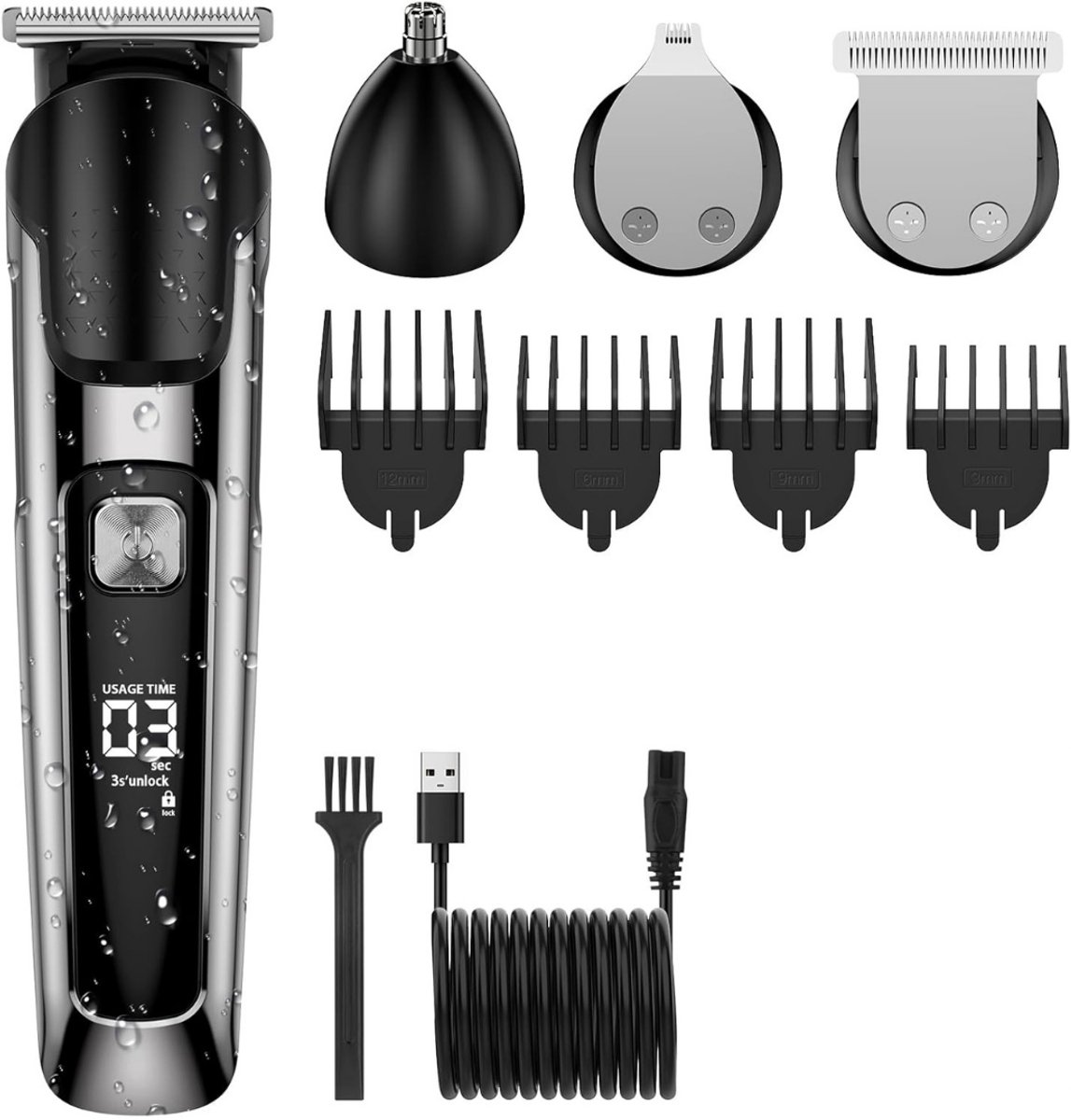VH Supplies® Baardtrimmer Mannen - Scheerapparaat met Trimmer - Bodygroomer men