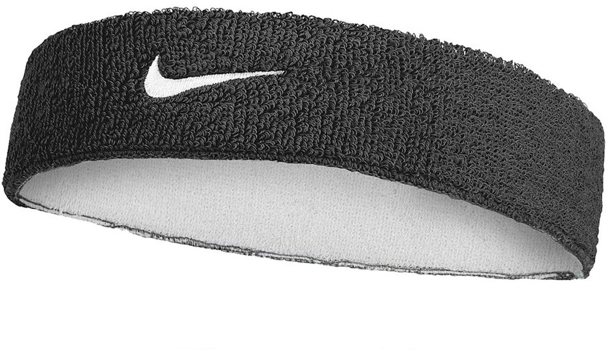 Nike Swoosh Classic Reversible Hoofdband Senior Zwart