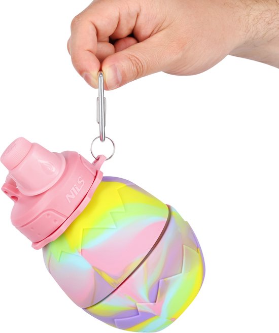 Nils NC4102 - Siliconen Opvouwbare Bidon - 700ml - Roze - BPA-vrij — afbeelding 5