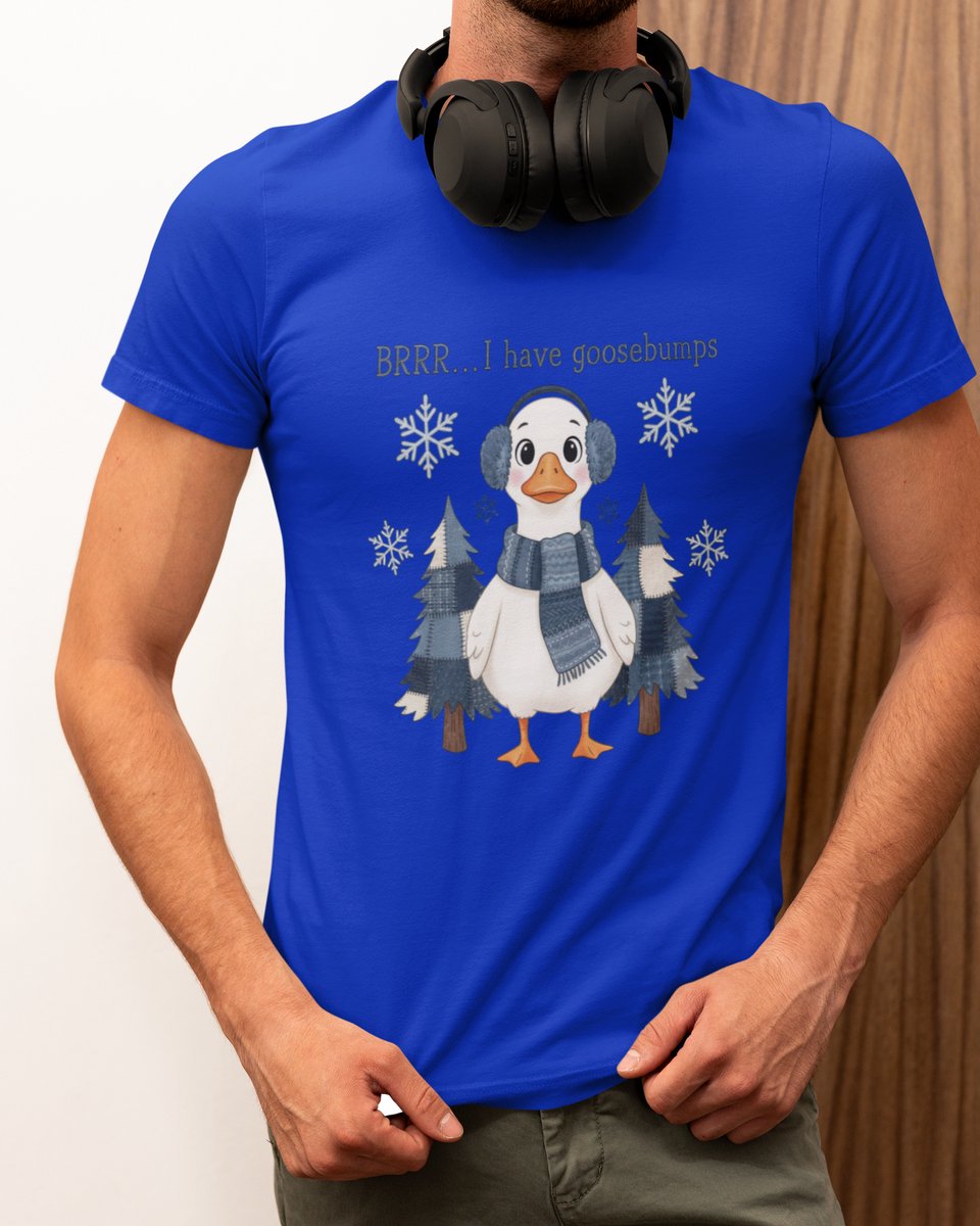 Goosebumps Kerst - Kerst T-shirt Blauw - Grappig T-shirt - Maat M - Kerst Cadeau Mannen - Limited Edition