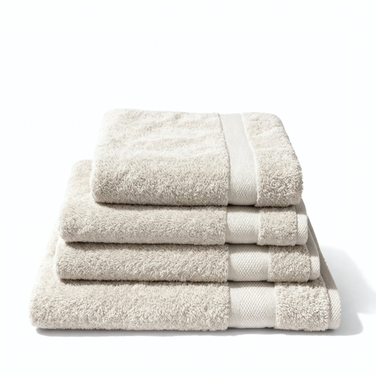 Dreamers Den - Handoekken - Handdoekset Egyptisch Katoen 600 GSM – Naturel – 4-delige set - 30x30, 50x100, 70x140, 100x150 cm