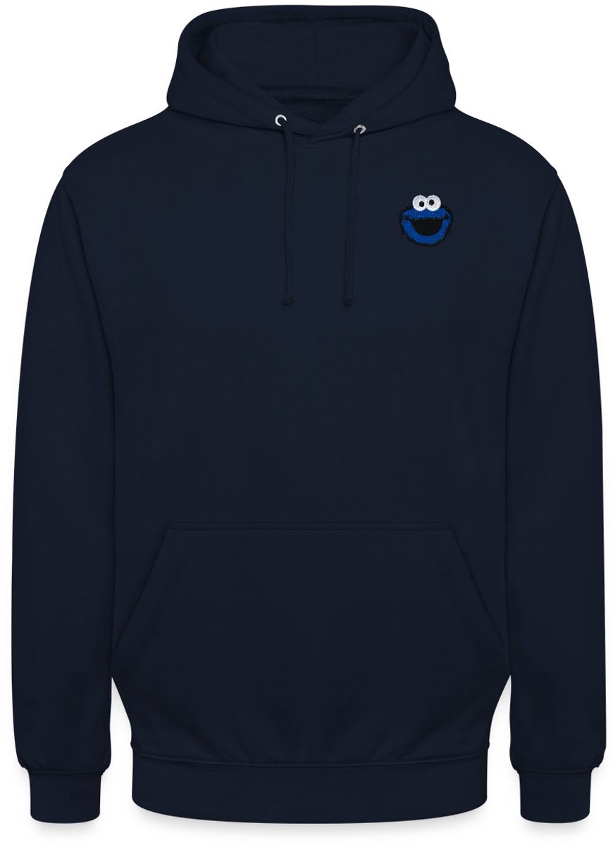 Sesamstraat Koekiemonster Borduurwerk Borstafdruk Hoodie Unisex