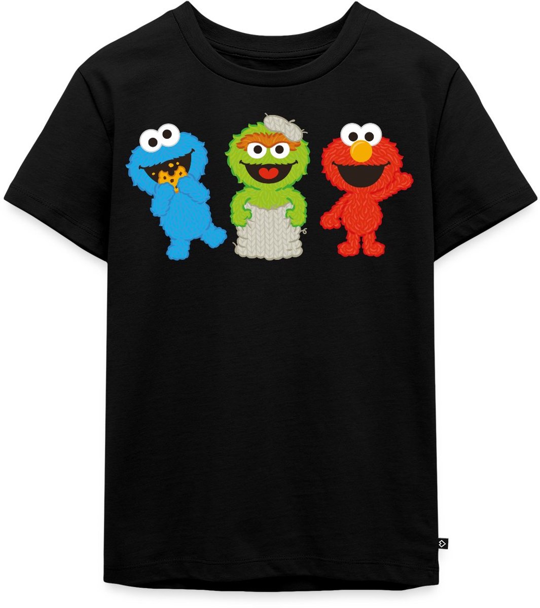 Sesamstraat Baby Koekiemonster Oscar & Elmo Premium T Shirt Kinderen