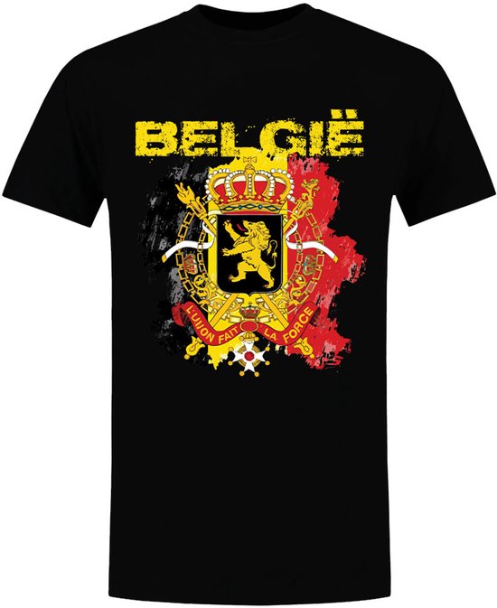 België WK 2026 Heren T-shirt - Belgisch Wapen met Leeuw - Rode Duivels Shirt