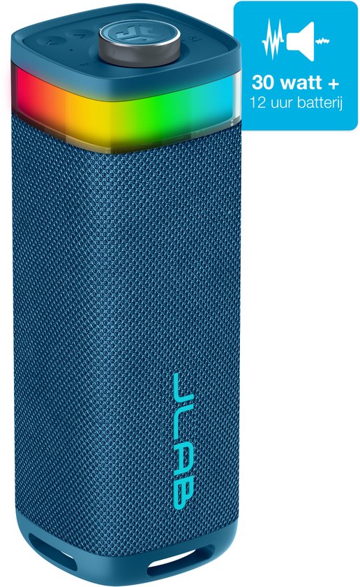 JLAB Jbuds Party Speaker – Bluetooth Speaker - Draadloze Speaker met 12 uur Batterijduur – 30 Watt – Multipairing – Equalizer via de App - IPX6 Waterproof - Navy