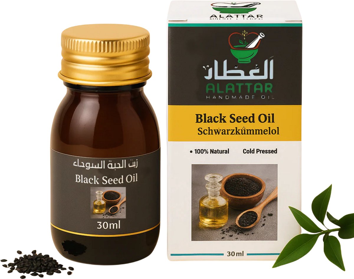 RNCosmetics - Zwarte Komijnolie 30ml – 100% Pure Koudgeperste Nigella Sativa Olie – Versterkt Immuniteit & Huidverzorging – Rijk aan Essentiële Vetzuren, Vitamines & Antioxidanten – Voedt Huid, Versterkt Haar & Ondersteunt Welzijn