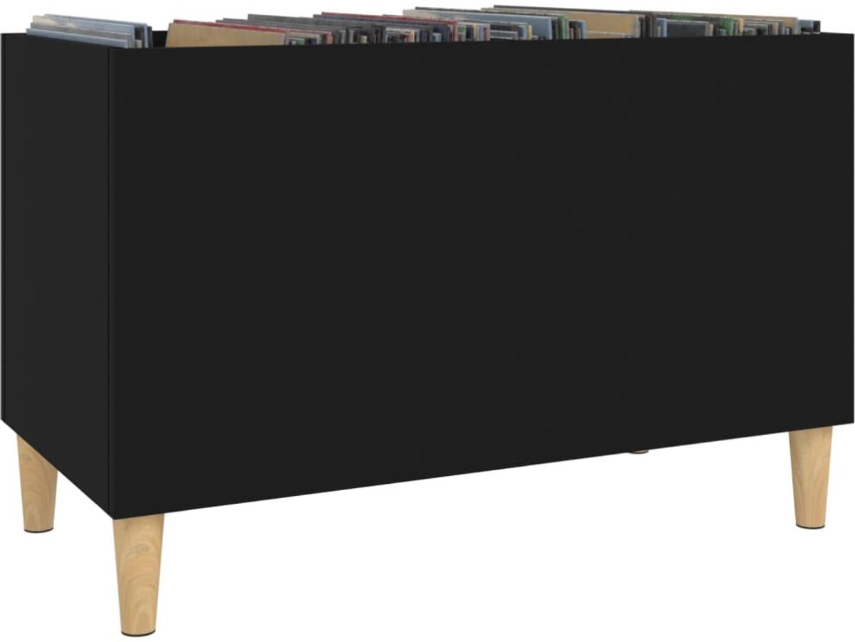 Platenspeler Meubel - LP-kast - Platenspelerkast - Draaitafelstandaard - Platenspelerstandaard - Vintage Displayplank - Zwart